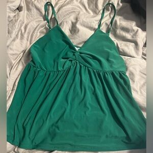 NWOT Women’s White Birch Size XL Green Flowy Tank Top